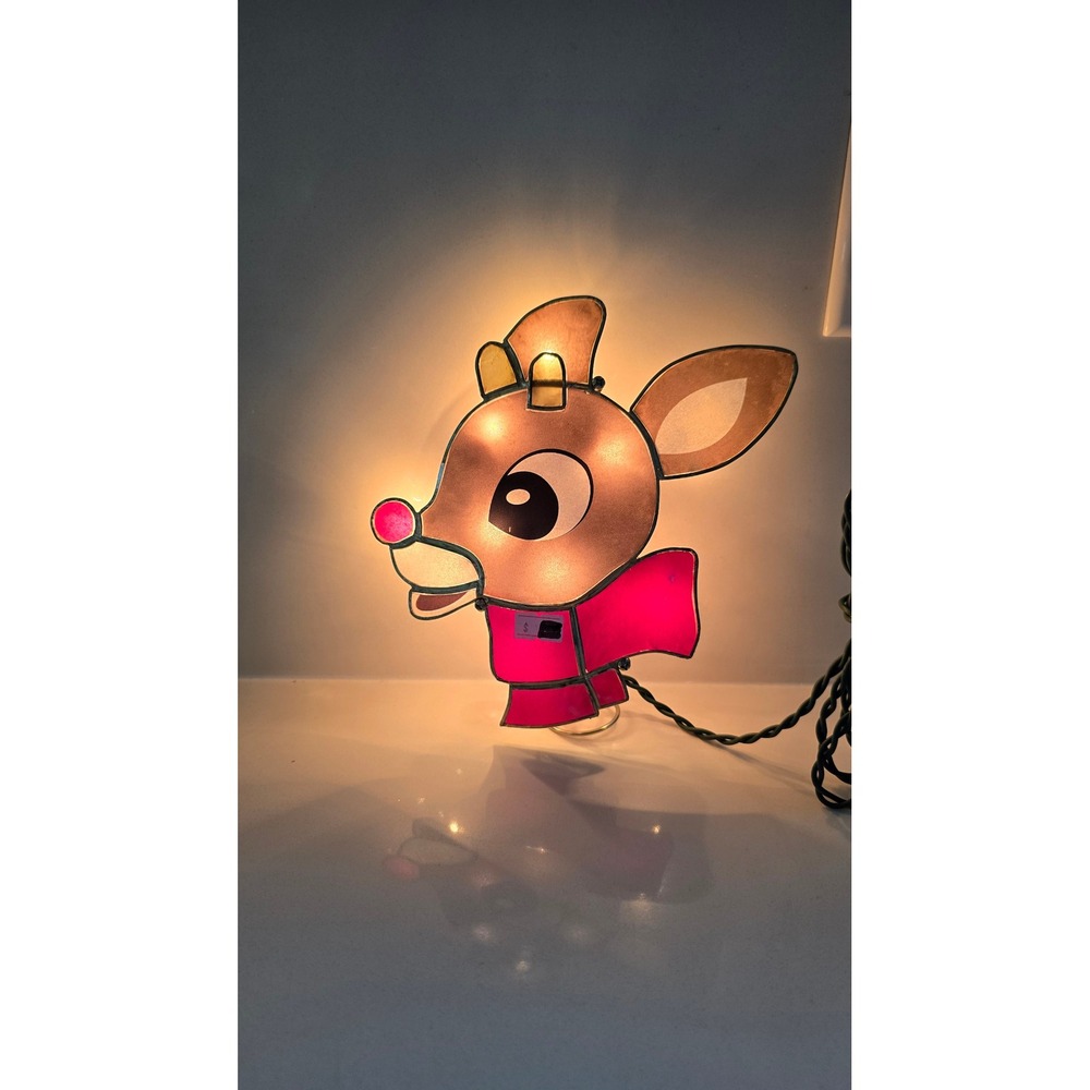 New Kurt Adler Rudolph the Red-Nosed Reindeer Lighted Christmas Tree Topper #1